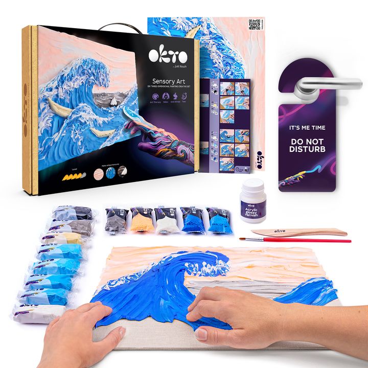 OKTO Kreativni 3D set Valovi u Kanawagi 30 x 40 cm