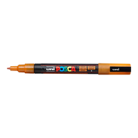 Posca marker PC-3ML, 0,9 1,3 mm, sa šljokicama – narančasta (L4