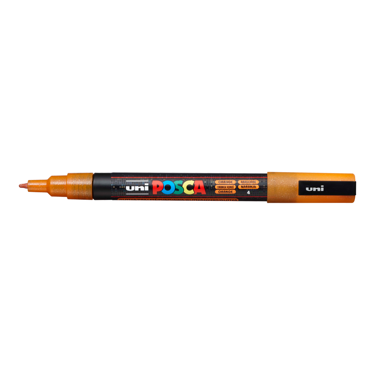 Posca marker PC-3ML, 0,9 1,3 mm, sa šljokicama – narančasta (L4