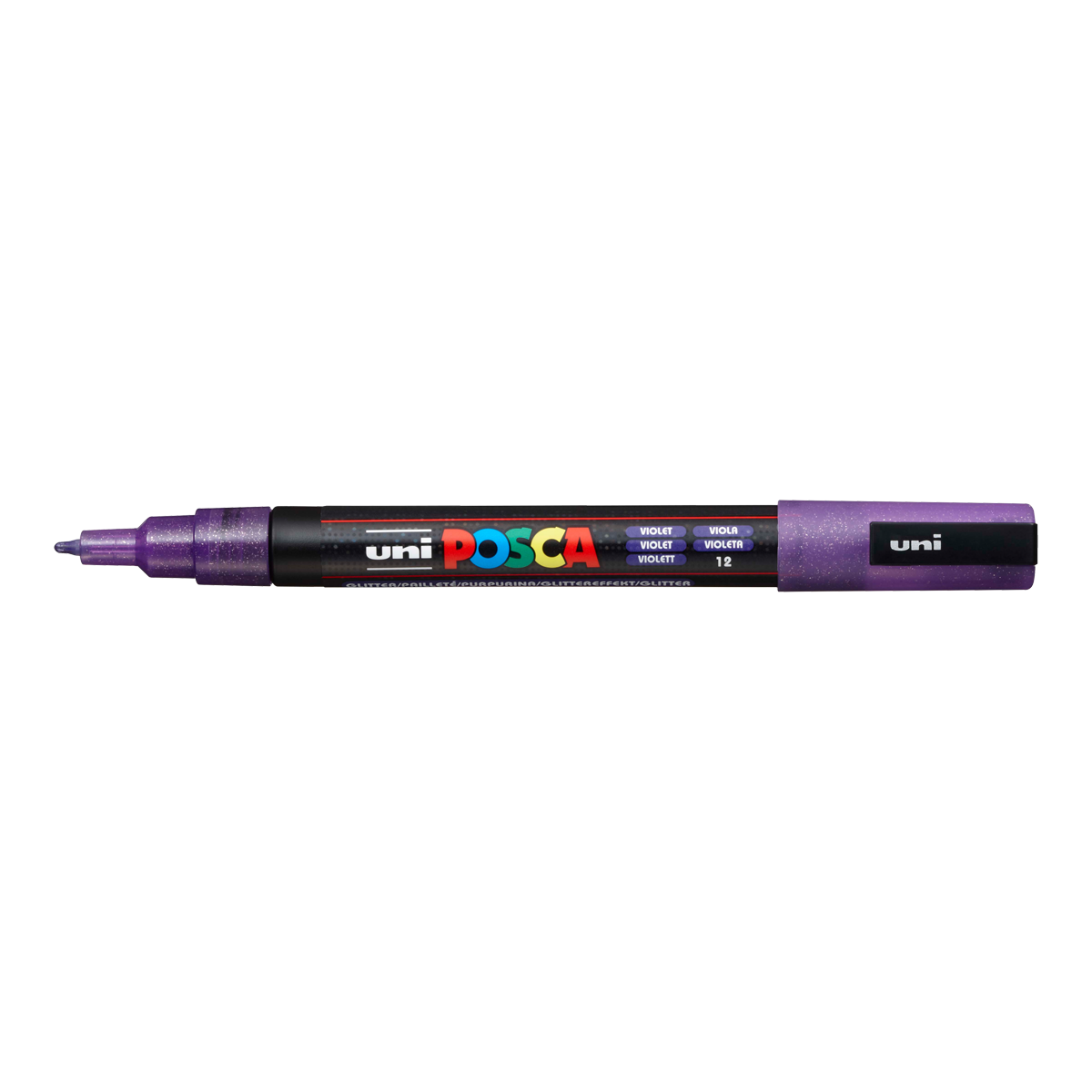 Posca marker PC-3ML, 0,9 1,3 mm, sa šljokicama – ljubičasta (L12