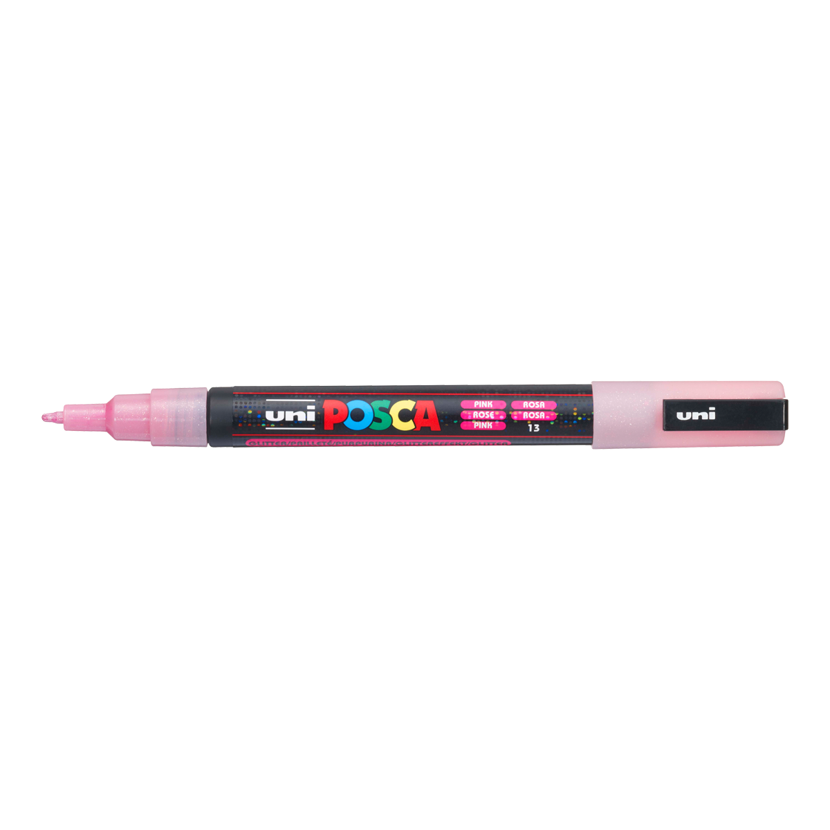 Posca marker PC-3ML, 0,9 1,3 mm, sa šljokicama – ružičasta (L13