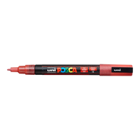 Posca marker PC-3ML, 0,9 1,3 mm, sa šljokicama – crvena (L15