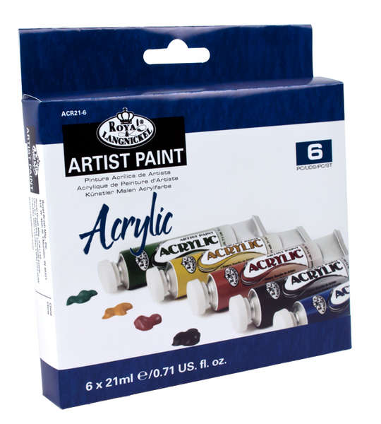 Set akrilnih boja Royal & Langnickel - 6 dijelova