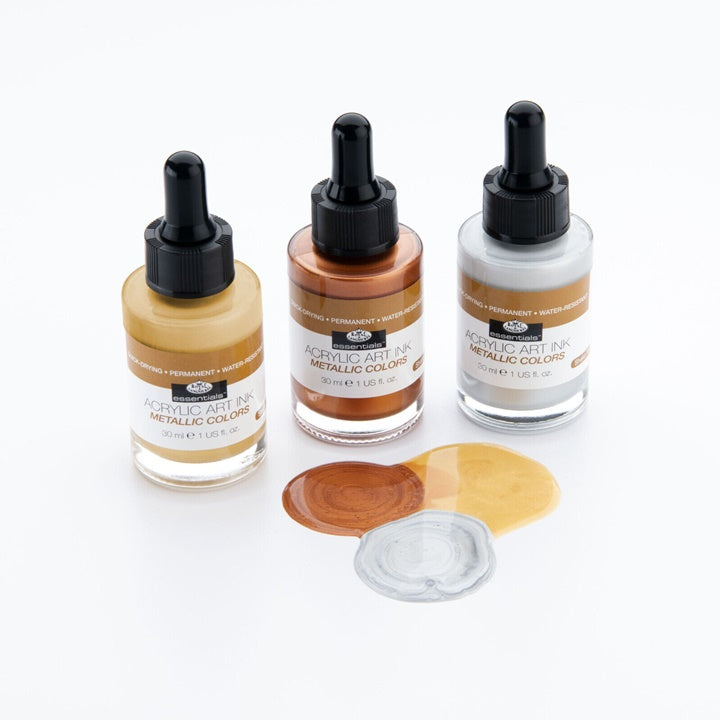 Akrilna tinta Royal & Langnickel metalik boje 3 x 30 ml