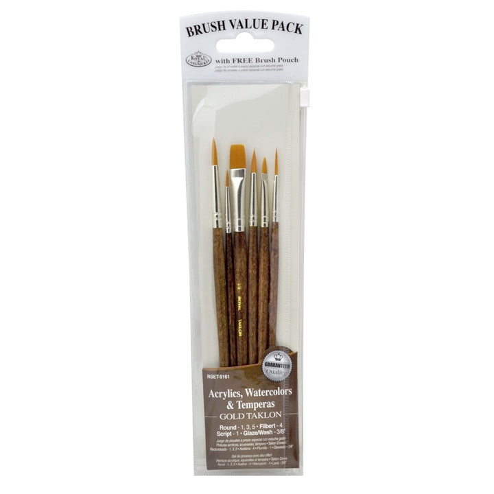 Royal and Langnickel Gold Taklon set kistova