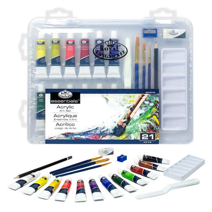 Set akrilnih boja Essentials u kovčegu - 21 dijelni