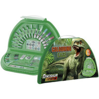 Kutija za bojanje dinosaura, poluokrugla, 51 komad