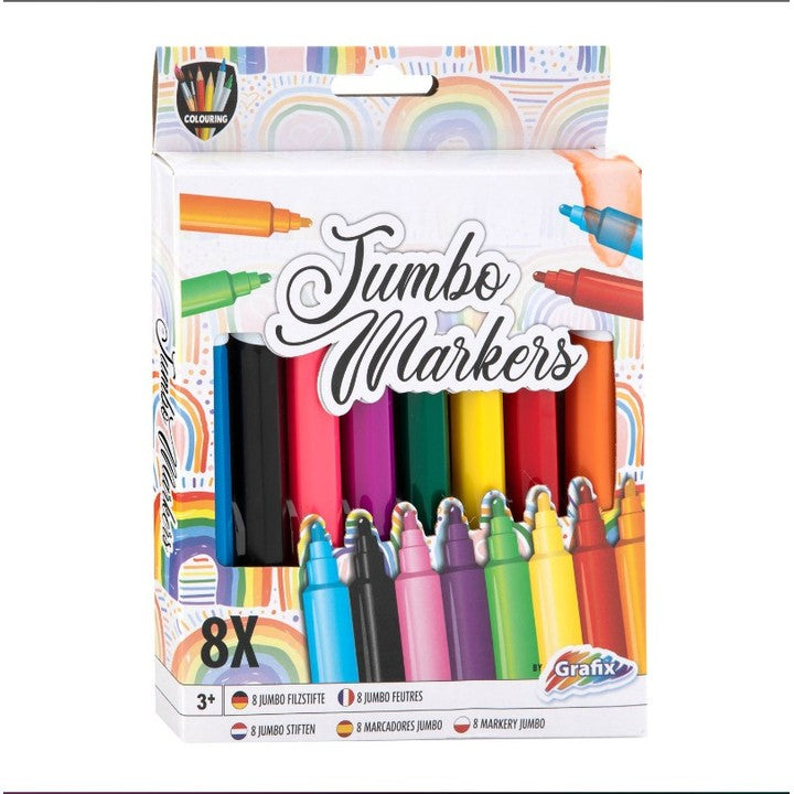 MOXY Jumbo set markera, 8 boja – Dječji likovni markeri