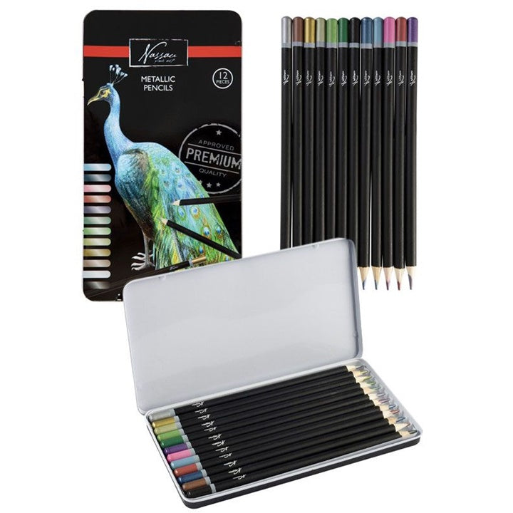 Set metalnih bojica Nassau Fine Art 12 komada
