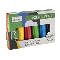 Akrilne boje Nassau set 6x120ml BASIC COLOURS