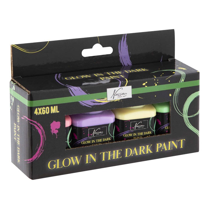 Set akrilnih boja koje svijetle u tami Nassau 4 x 60 ml