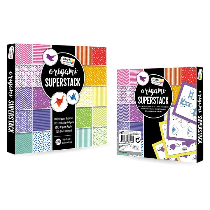 Blok papir za origami Craft Sensations 15x15 cm- 180 listova