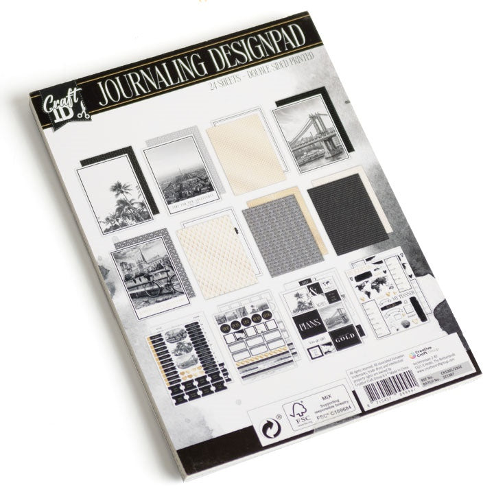 Scrapbooking blok papir A5 24 lista crni