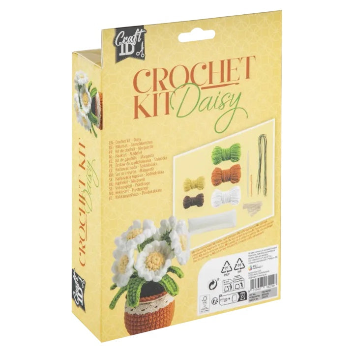 DIY Komplet za heklanje saksija tratinčica