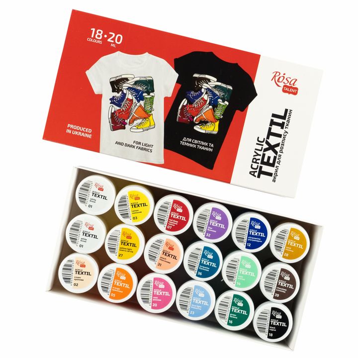 STYLE ROSA TALENT Set akrilnih boja za tekstil