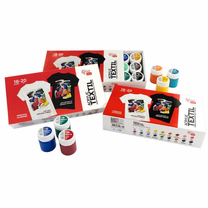 STYLE ROSA TALENT Set akrilnih boja za tekstil
