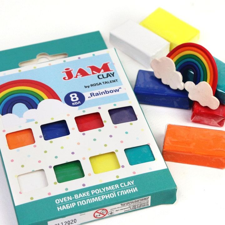 Polimerna glina Rosa Talent - set Rainbow 8 x 20 g