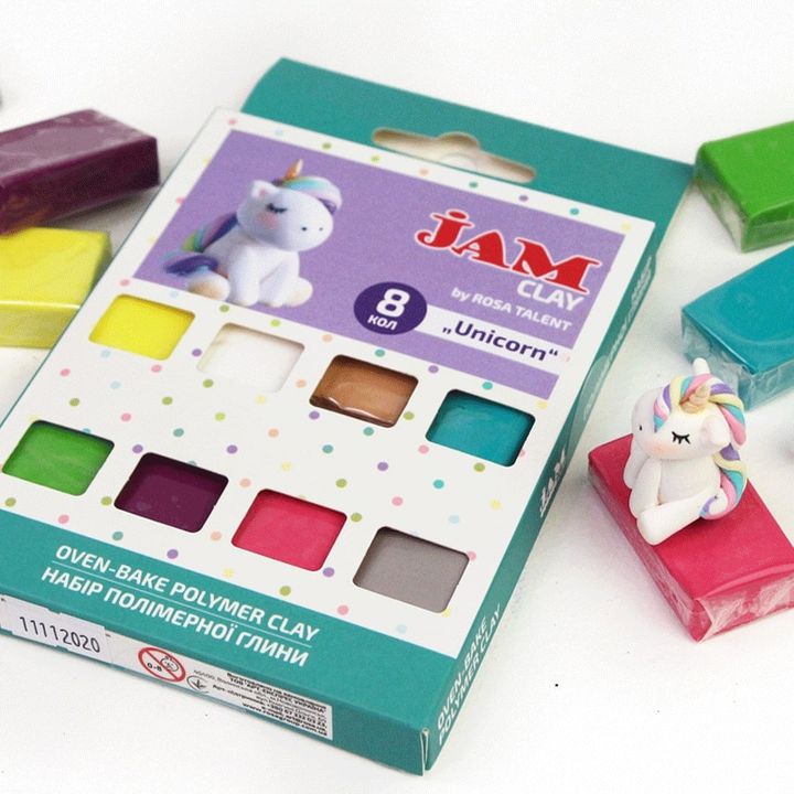 Polimerna glina Rosa Talent - set Unicorn 8 x 20 g