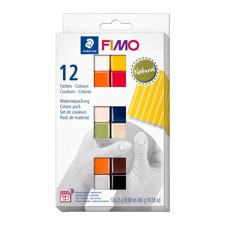 FIMO set meke polimerske gline, prirodne boje 12x25 g