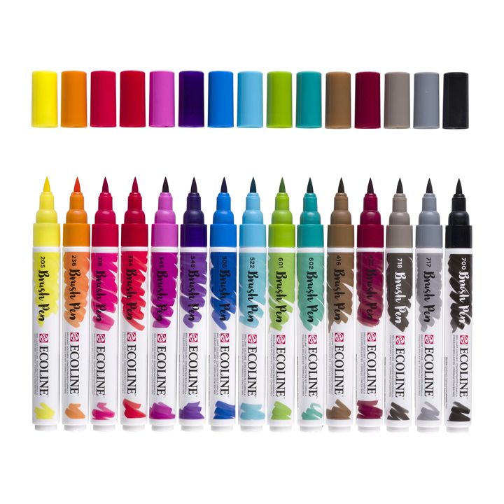Vodene olovke ECOLINE BRUSH PEN 15 kom