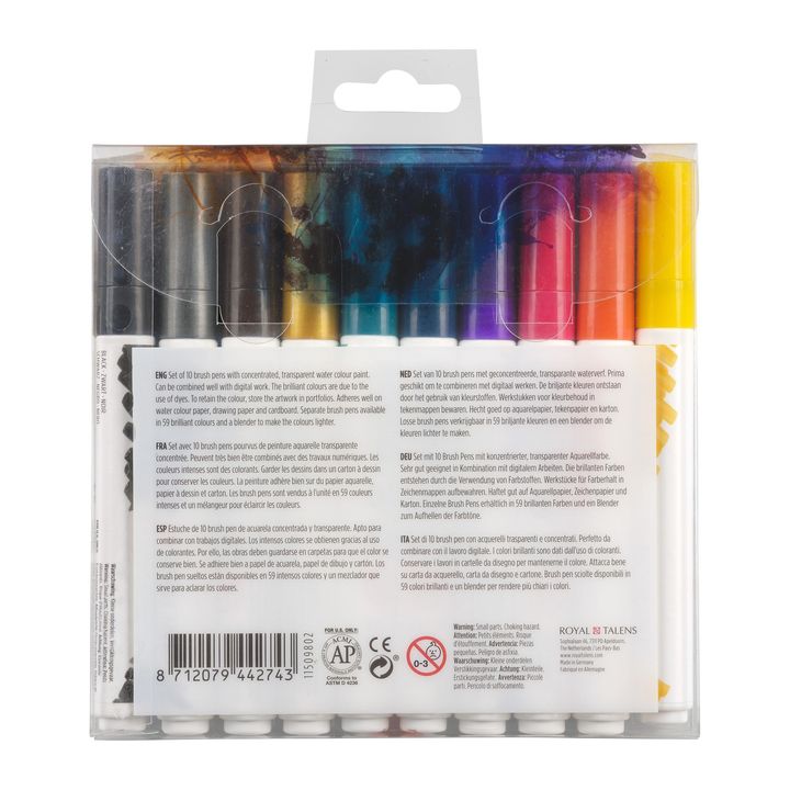 Vodene olovke Ecoline Brush Pen Dark
