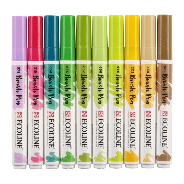 Vodene olovke Ecoline Brush Pen Botanic