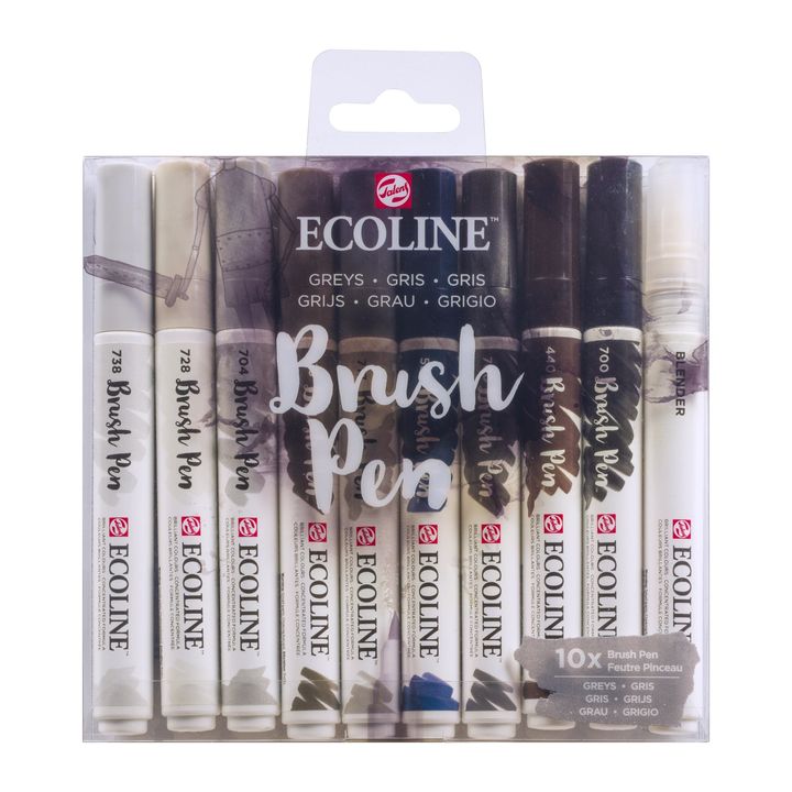 Vodene olovke Ecoline Brush Pen Greys