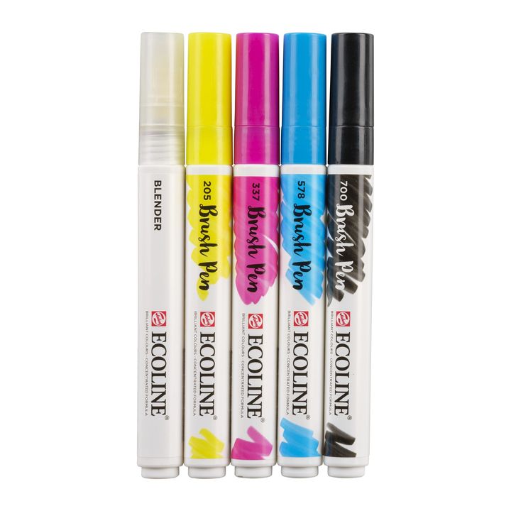 Vodene olovke Ecoline Brush Pen Primary