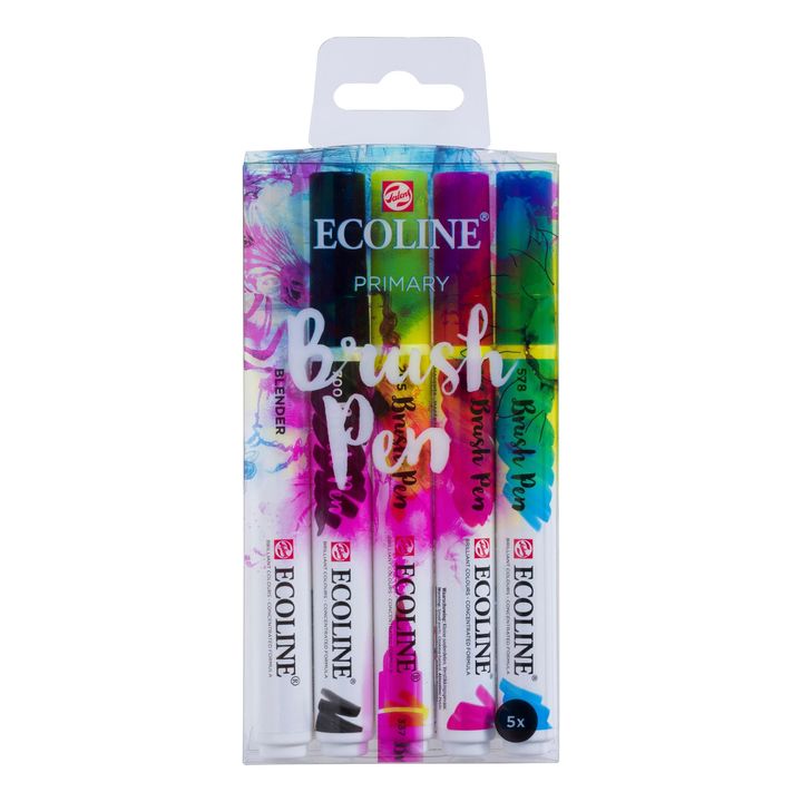 Vodene olovke Ecoline Brush Pen Primary