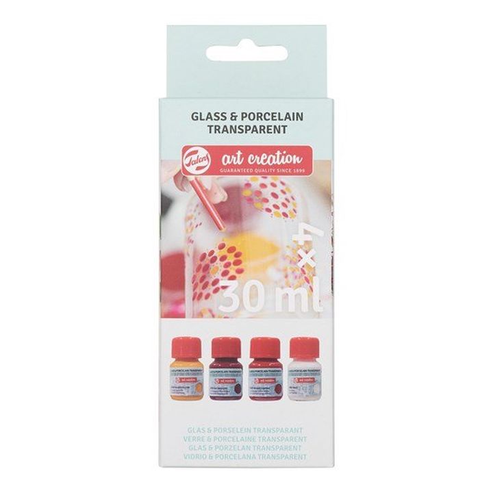 Boje za staklo i porculan Talens Art Creation - set 4 x 30 ml