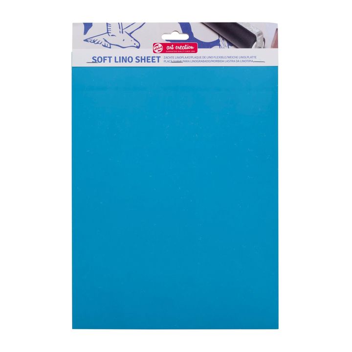 Linoleum blue soft 23 x 30 cm