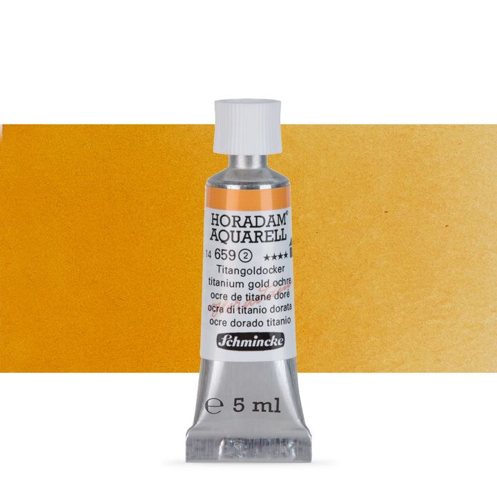 Schmincke Horadam akvarelne boje u tubi 5 ml – 659 oker zlatna titan
