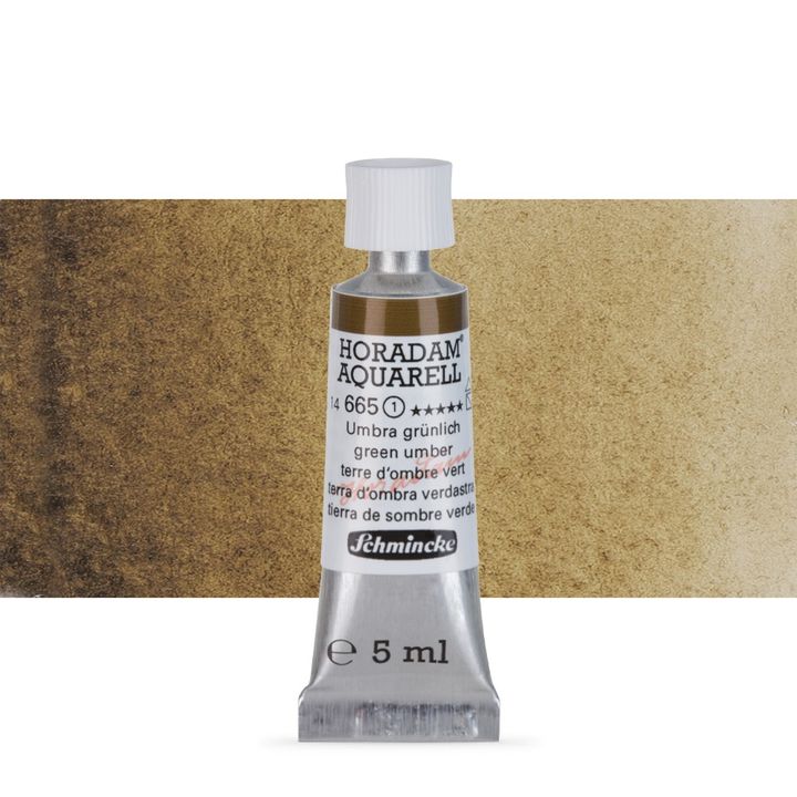 Schmincke Horadam akvarelne boje u tubi 5 ml – 665 zelena umbra
