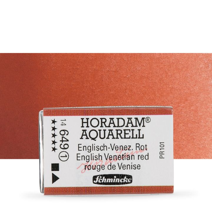 Schmincke Horadam akvarelne boje u cijeloj posudici – 649 English Venetian crvena