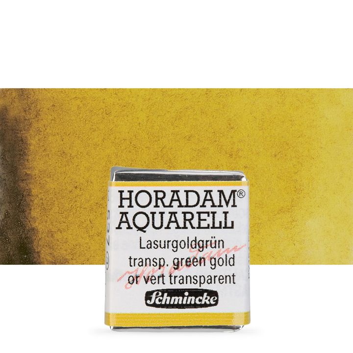 Akvarel boje Schmincke Horadam pola posudice – 537 Transparent Green Gold