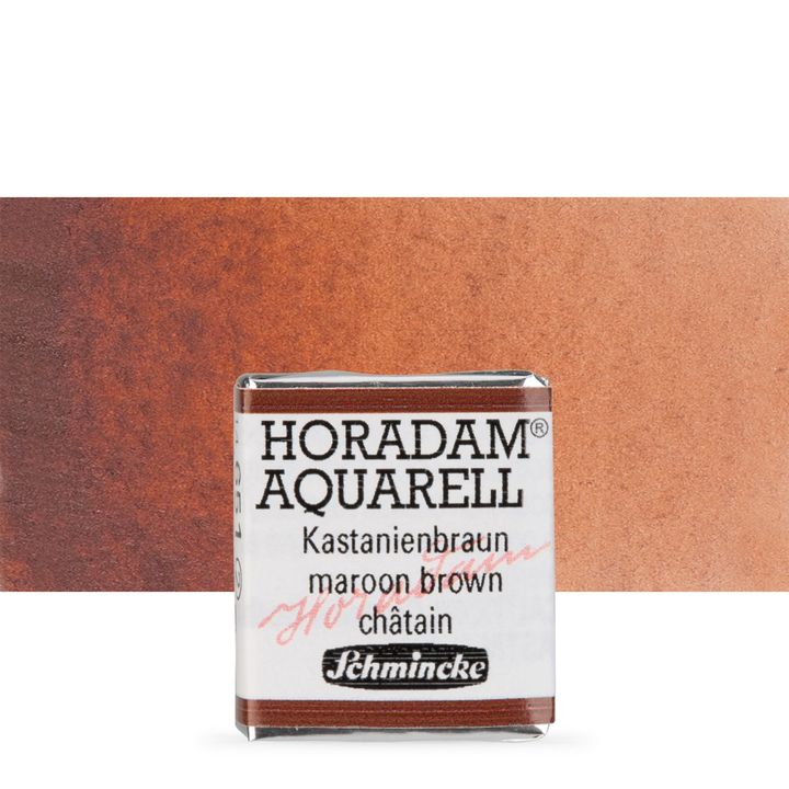Akvarel boje Schmincke Horadam pola posudice – 651 Maroon Brown