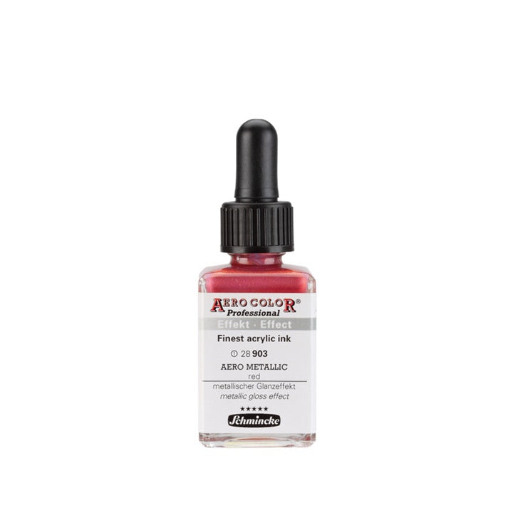 Akrilna tinta Schmincke AERO COLOR Professional Effect 28 ml – 903 AERO METALLIC crvena