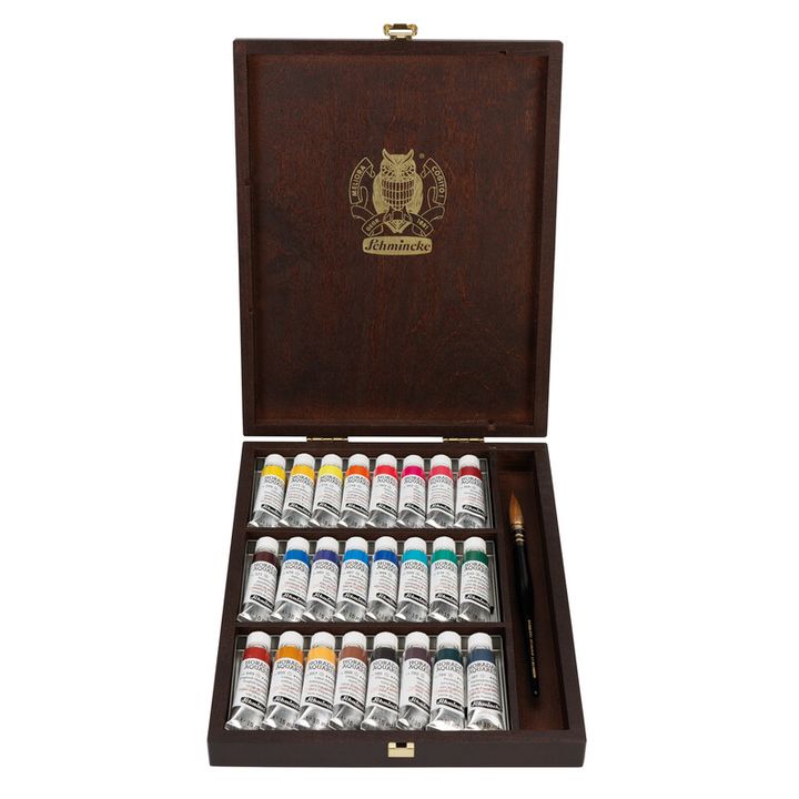 Schmincke HORADAM vodene boje u drvenoj kutiji 24x15 ml