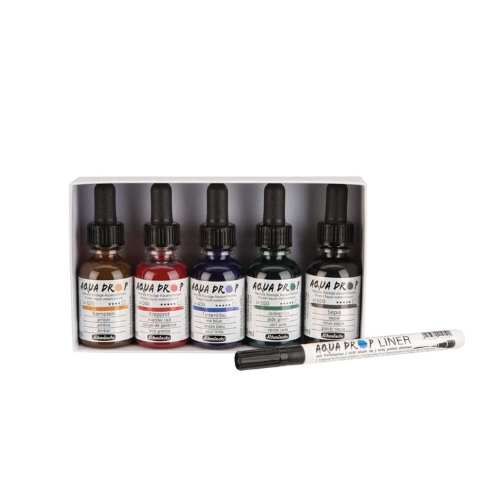 Akvarel boje Schmincke AQUA DROP - set 5 x 30 ml   liner
