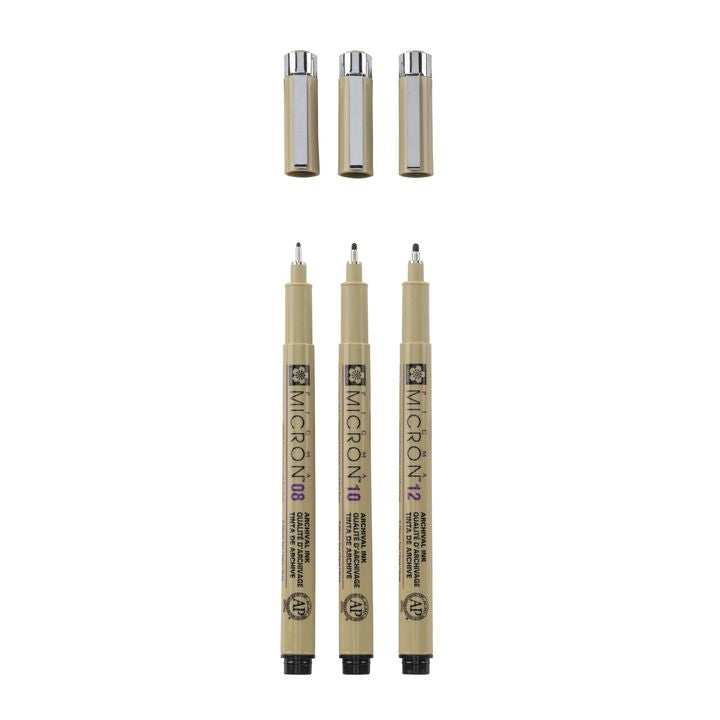 Set tehničkih olovaka SAKURA PIGMA MICRON set BROAD 3 kom