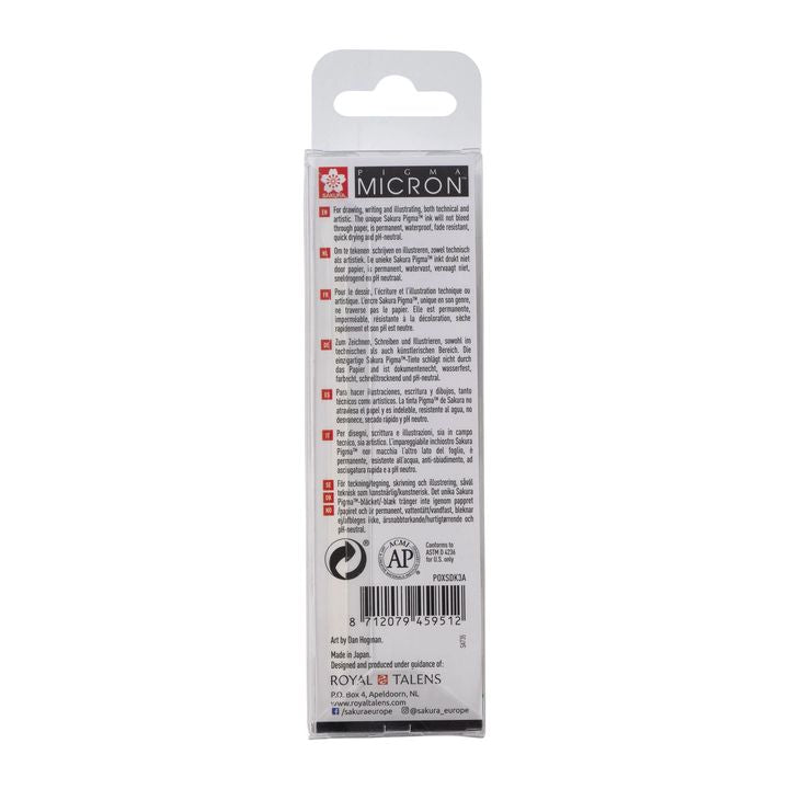 Set tehničkih olovaka SAKURA PIGMA MICRON set BROAD 3 kom
