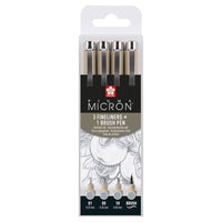 Set tehničkih olovaka Sakura Pigma Micron 3 fineliners a brush pen
