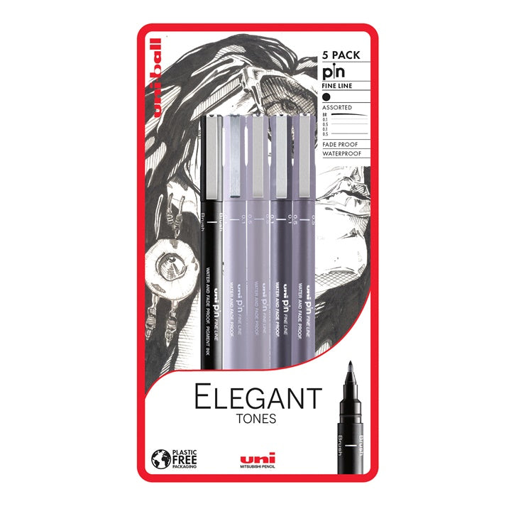 Set UNI PIN markera fineliner Elegant Tones 5 kom