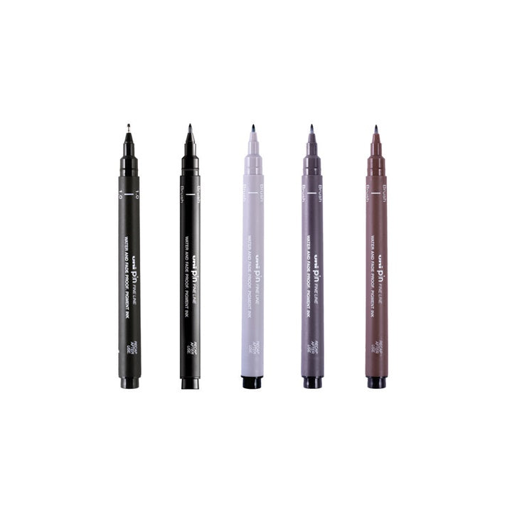 Set UNI PIN markera fineliner Flow and Flourish 5 kom