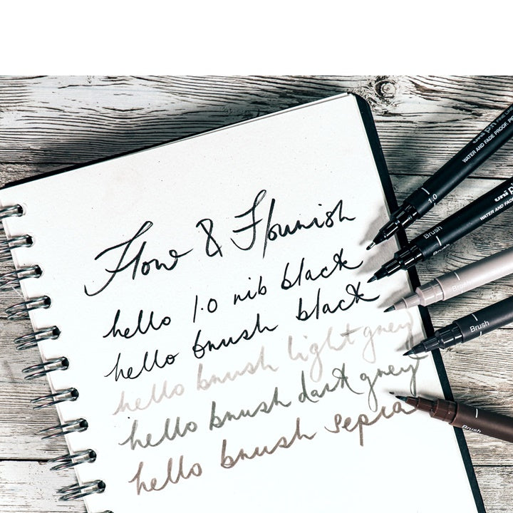 Set UNI PIN markera fineliner Flow and Flourish 5 kom