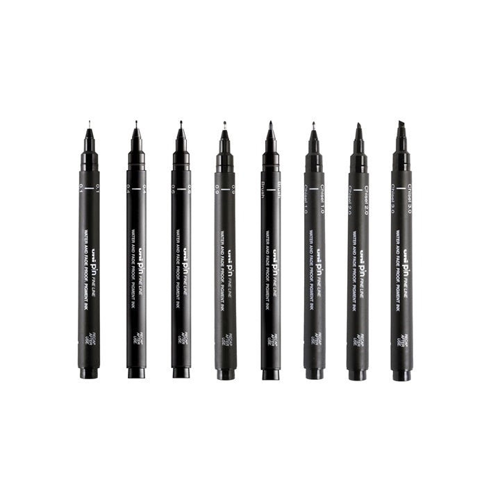 Set UNI PIN fineliner markera za kaligrafiju 8 kom