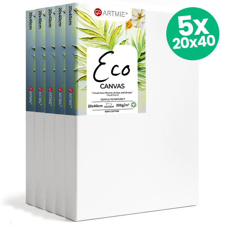 Set od 5 EKO platna za slikanje 20x40 cm