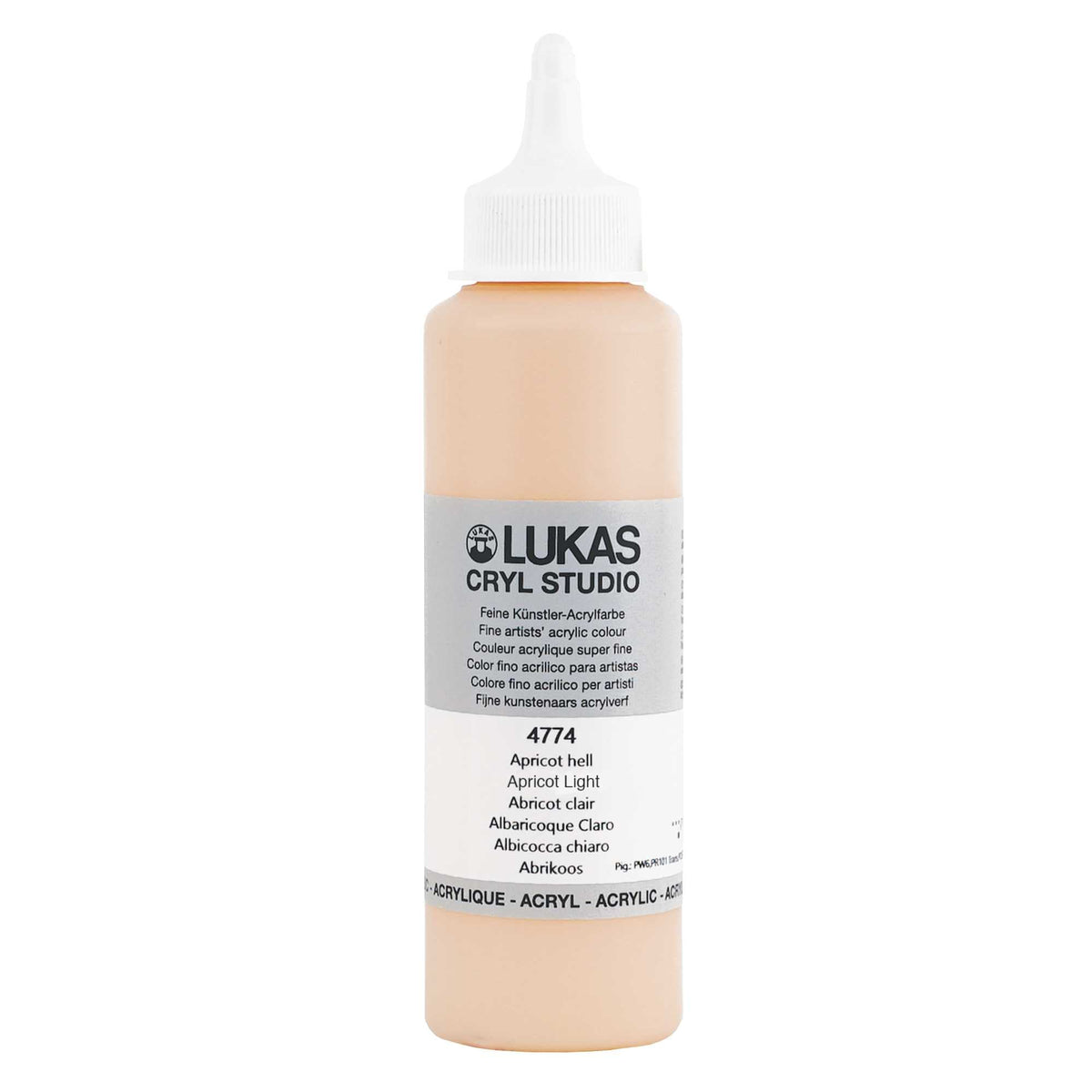 Akrilna boja LUKAS Cryl Studio 250 ml | razne boje – Svijetla marelica