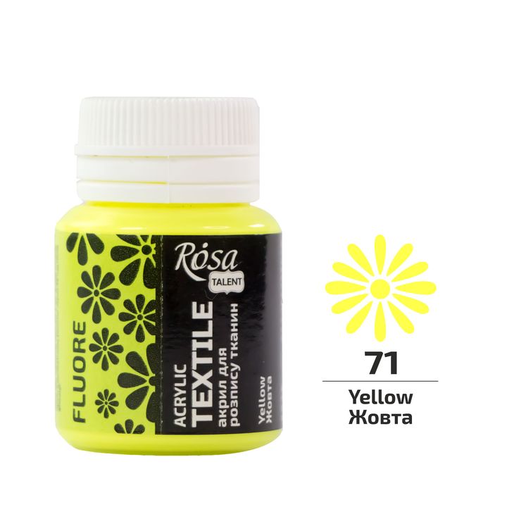 Akrilna boja za tekstil ROSA TALENT fluorescentna 20 ml | razne nijanse — slika 3
