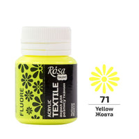 Akrilna boja za tekstil ROSA TALENT fluorescentna 20 ml | razne nijanse — slika 3